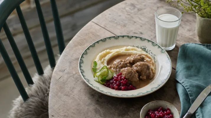 Stilleben med klassisk husmanskost